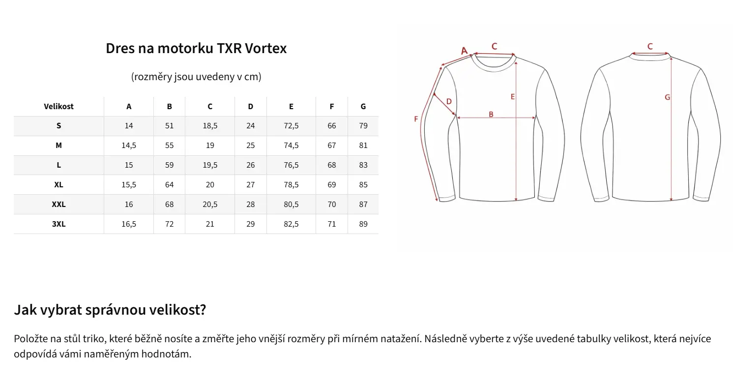 TXR Motokrosový dres Vortex černo-modrý 3XL
